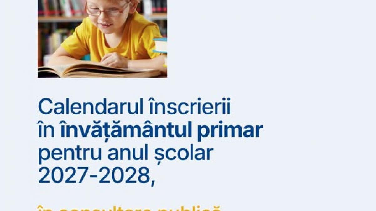 Ministerul Educației propune reguli noi pentru înscrierea copiilor în clasa pregătitoare pentru anul școlar 2027-2028