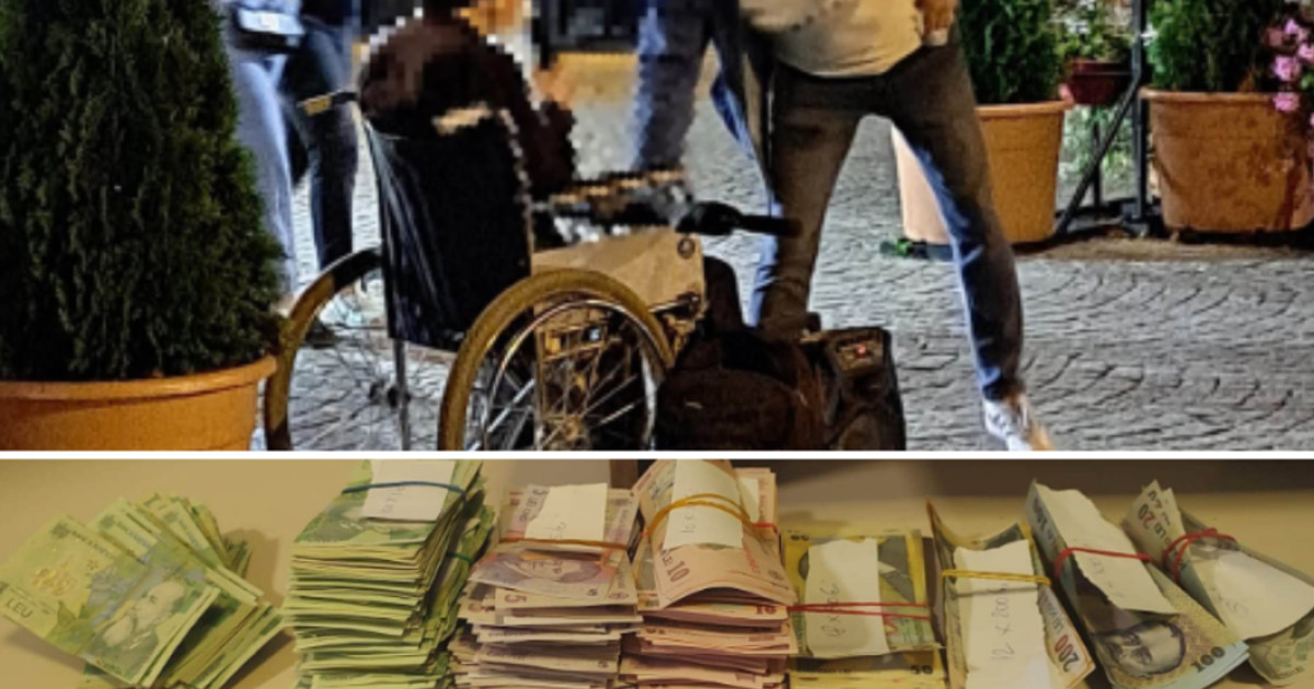Un bărbat care cerșea la Iași a strâns peste 9.000 de lei în doar opt ore, deși deține o mașină de lux