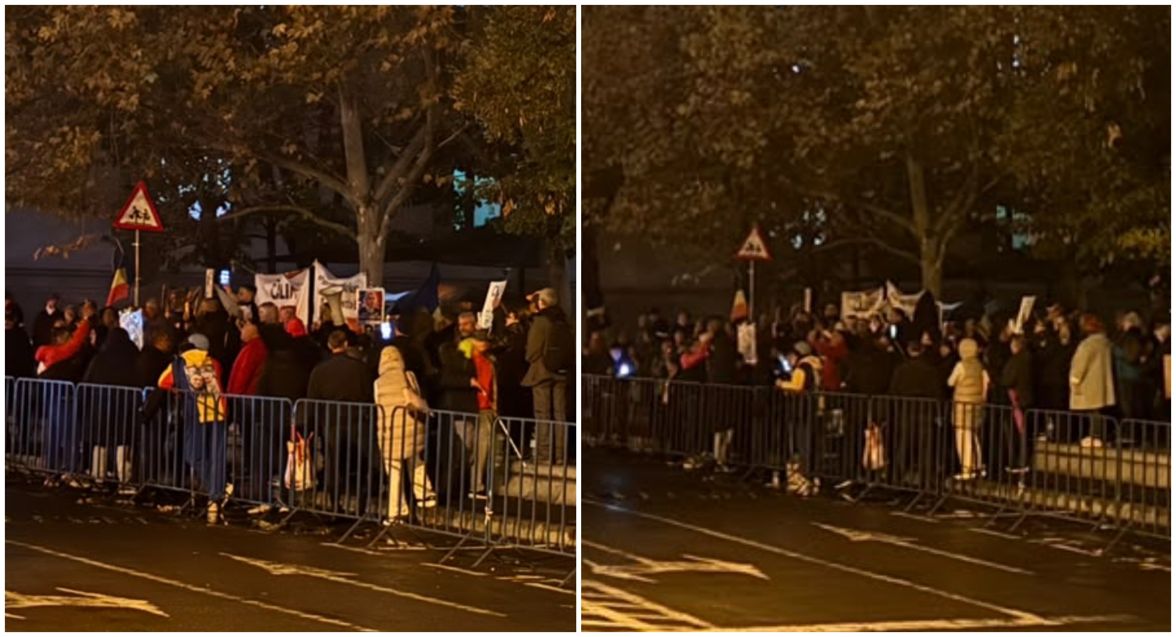 Proteste în fața Arestului Central pentru eliberarea lui Călin Georgescu. A 18-a noapte de manifestări