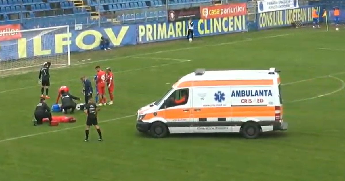 Accidentare extrem de gravă în Liga 2: Constantin Robicek a fost trimis la operație de urgență