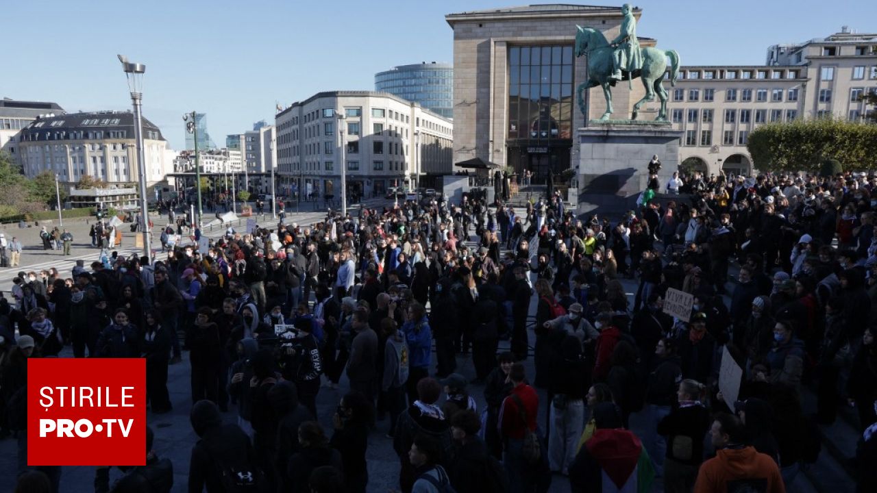 Violențe în Bruxelles: Studenții au protestat împotriva reformelor din învățământul superior