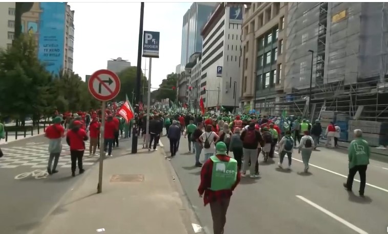 Manifestări violente în Belgia: Sute de persoane au protestat la Bruxelles și Liege