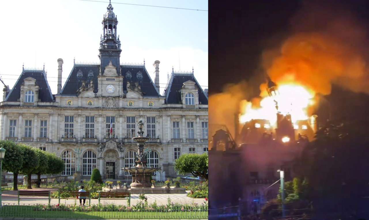 Incendiu devastator la Primăria din Limoges: Clădirea istorică din 1883 este considerată distrusă
