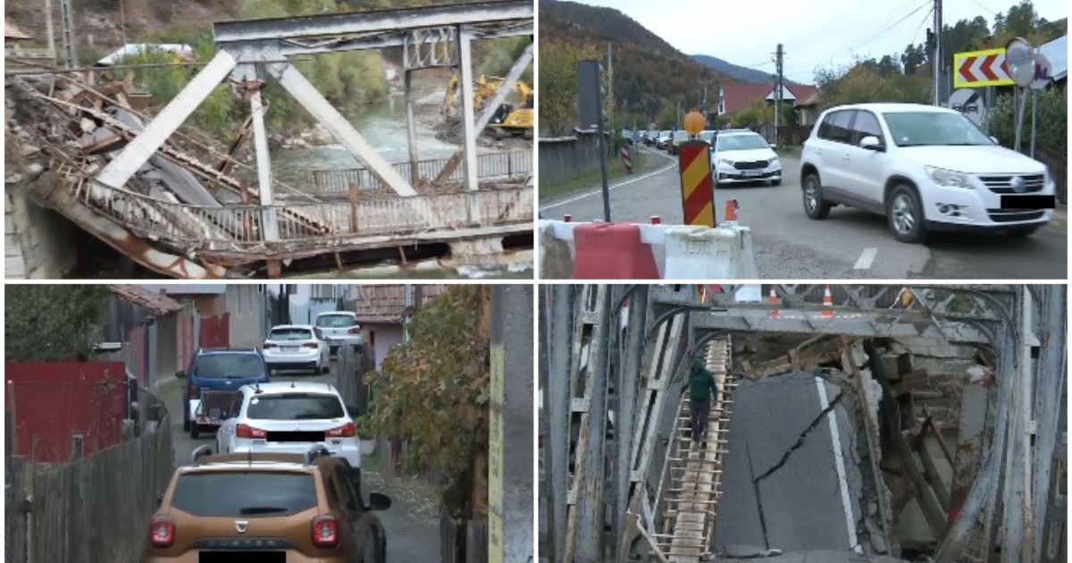 Haos în județul Bacău după prăbușirea unui pod de pe DN12A. Localnicii sunt revoltați de lipsa intervenției