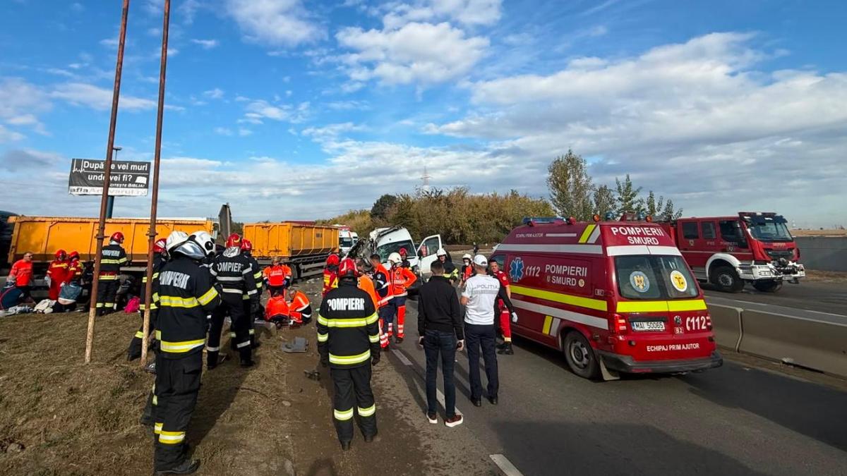 Accident extrem de grav în Buftea: două persoane au murit și trei sunt rănite grav pe DN 7