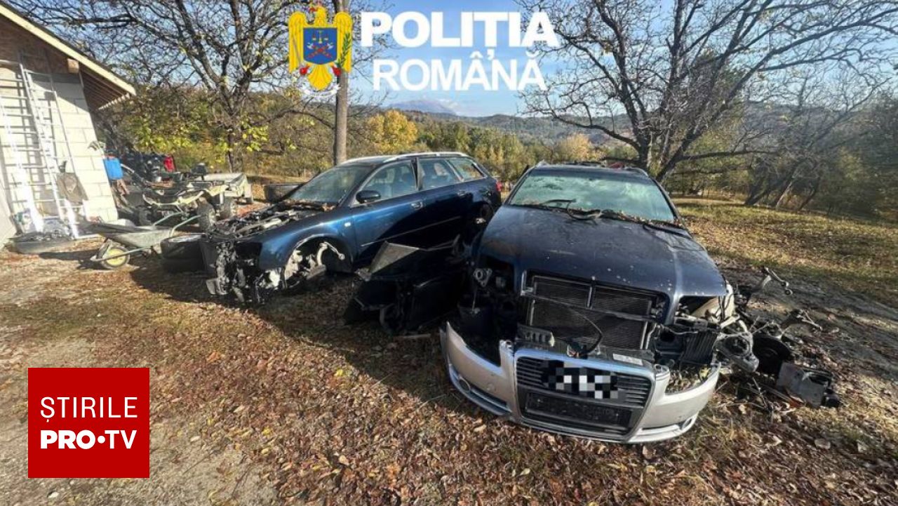 Un vâlcean a transformat curtea unei case într-un centru ilegal de dezmembrări auto în Oteșani