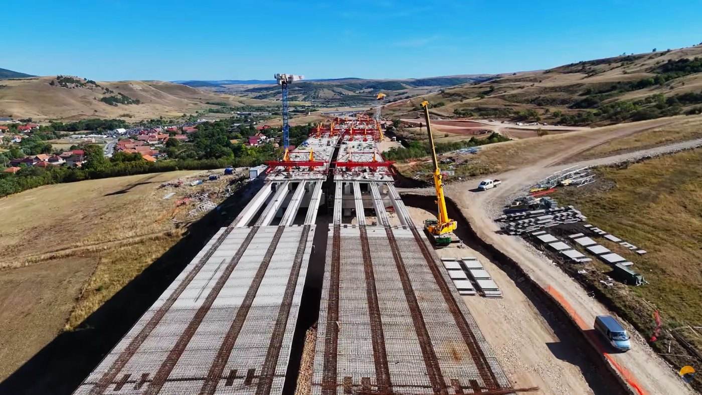 Stadiul lucrărilor la Autostrada Sibiu - Făgăraș: Proiectul A13 a atins progrese de până la 53%