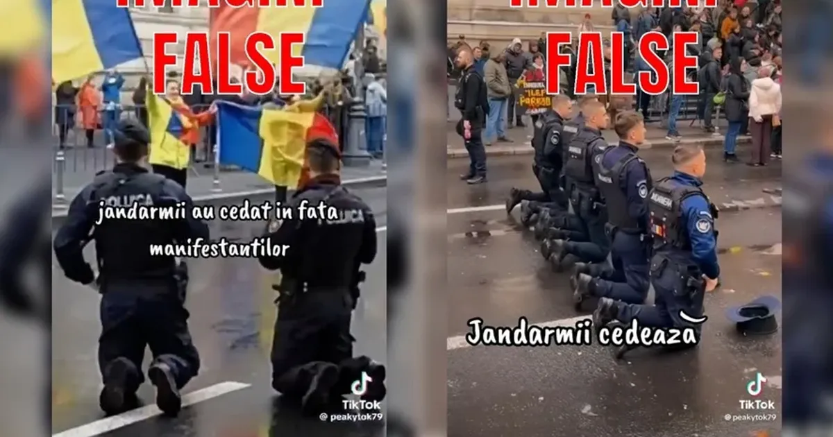 Jandarmeria Română avertizează cu privire la imagini false generate de inteligența artificială
