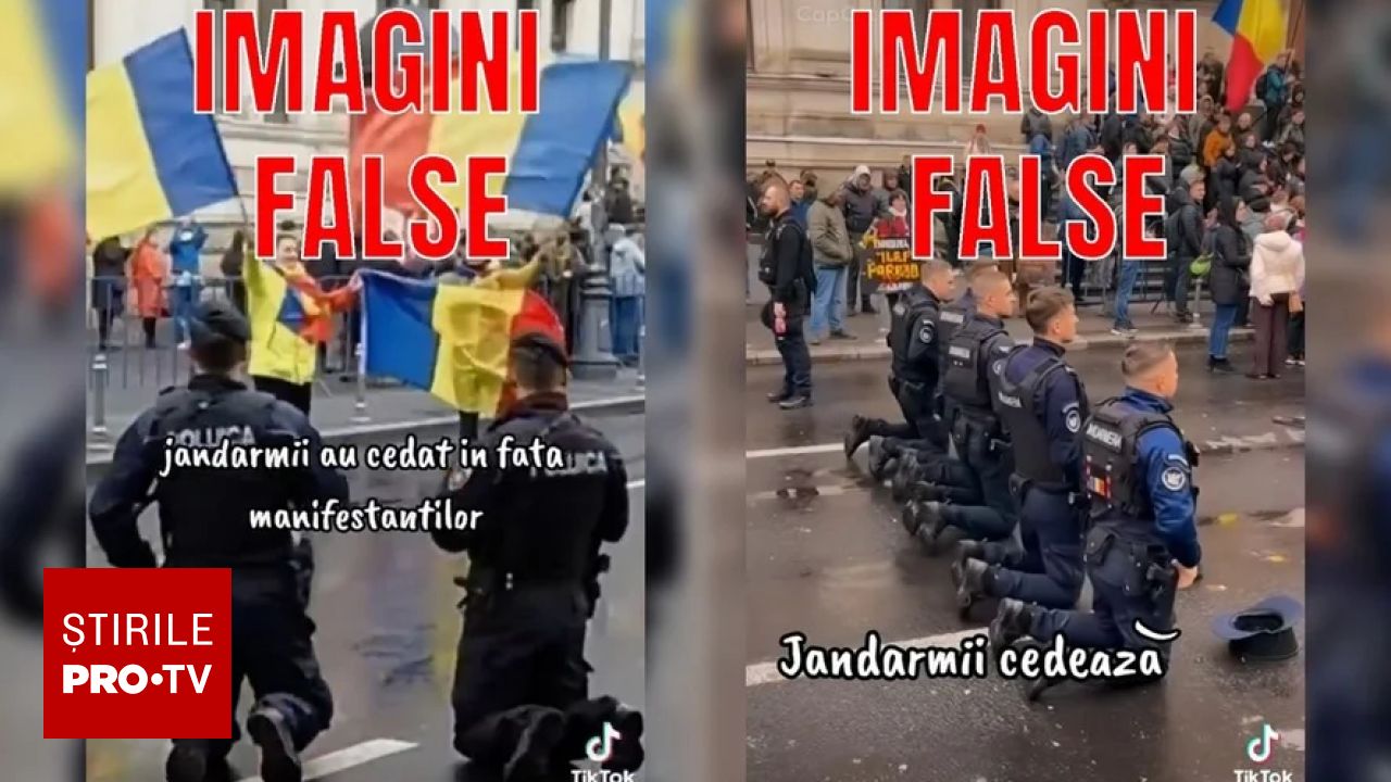 Jandarmeria Română dezminte imaginile false cu forțele de ordine distribuite pe TikTok
