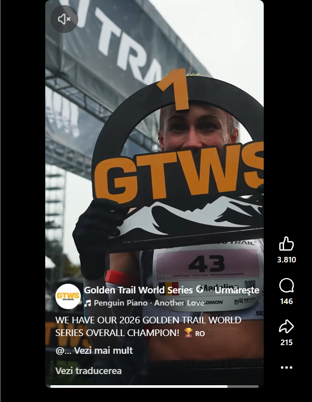 Mădălina Florea a câștigat al doilea titlu consecutiv în circuitul Golden Trail World Series