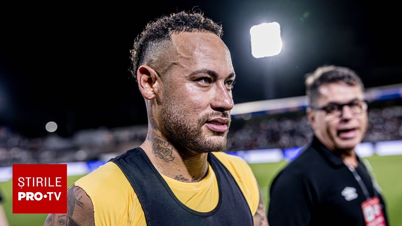 Neymar a fost eliminat din cauza unui gest cu mâna la gură în timpul meciului Santos - Bahia