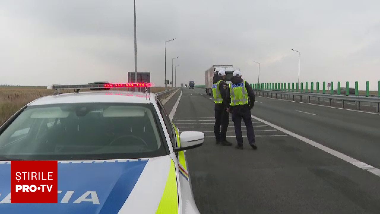 Filtre de poliție pe Drumul Expres Craiova-Pitești: șoferii primesc amenzi pentru viteză și oprire necorespunzătoare