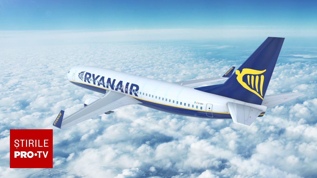 Un zbor Ryanair a fost deviat cu peste 1.400 de kilometri din cauza furtunii Boelo