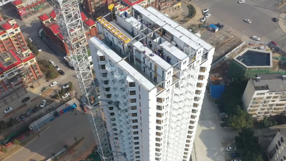 Proiect chinezesc de 26 de etaje construit în doar 120 de ore: detalii despre noul zgârie-nori