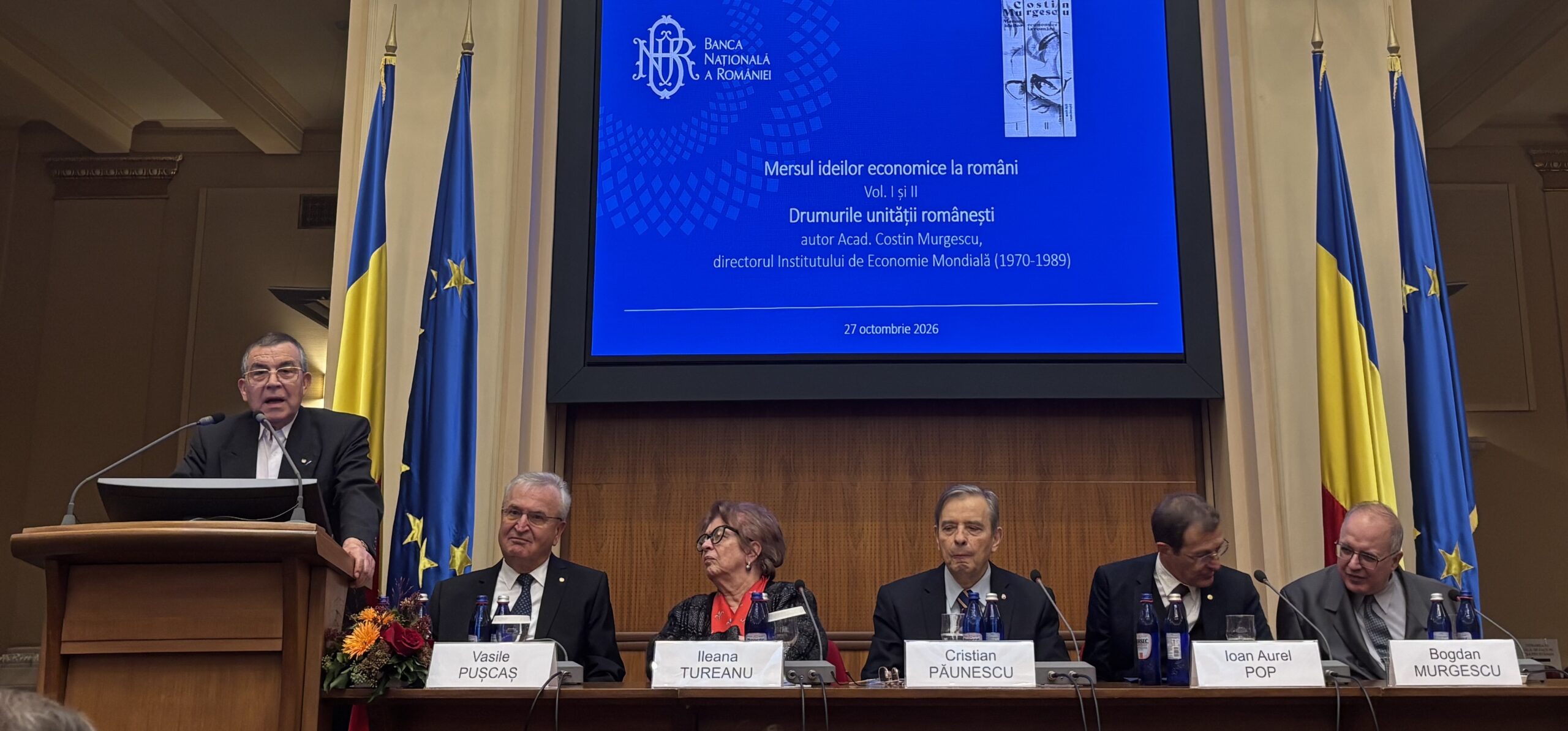 Lansare de volume dedicate lui Costin Murgescu la Banca Națională a României