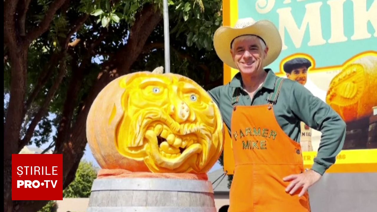 Un inginer american transformă dovleci uriași în sculpturi complexe de personaje celebre
