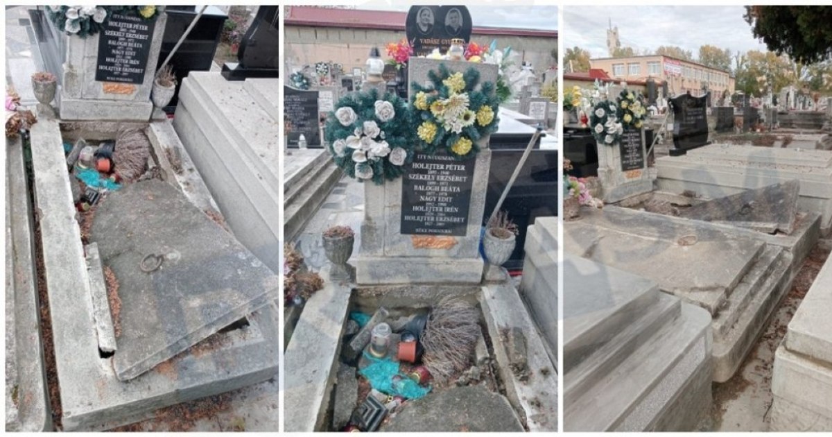 Mormântul familiei a fost transformat într-un depozit de gunoaie la un cimitir din Satu Mare