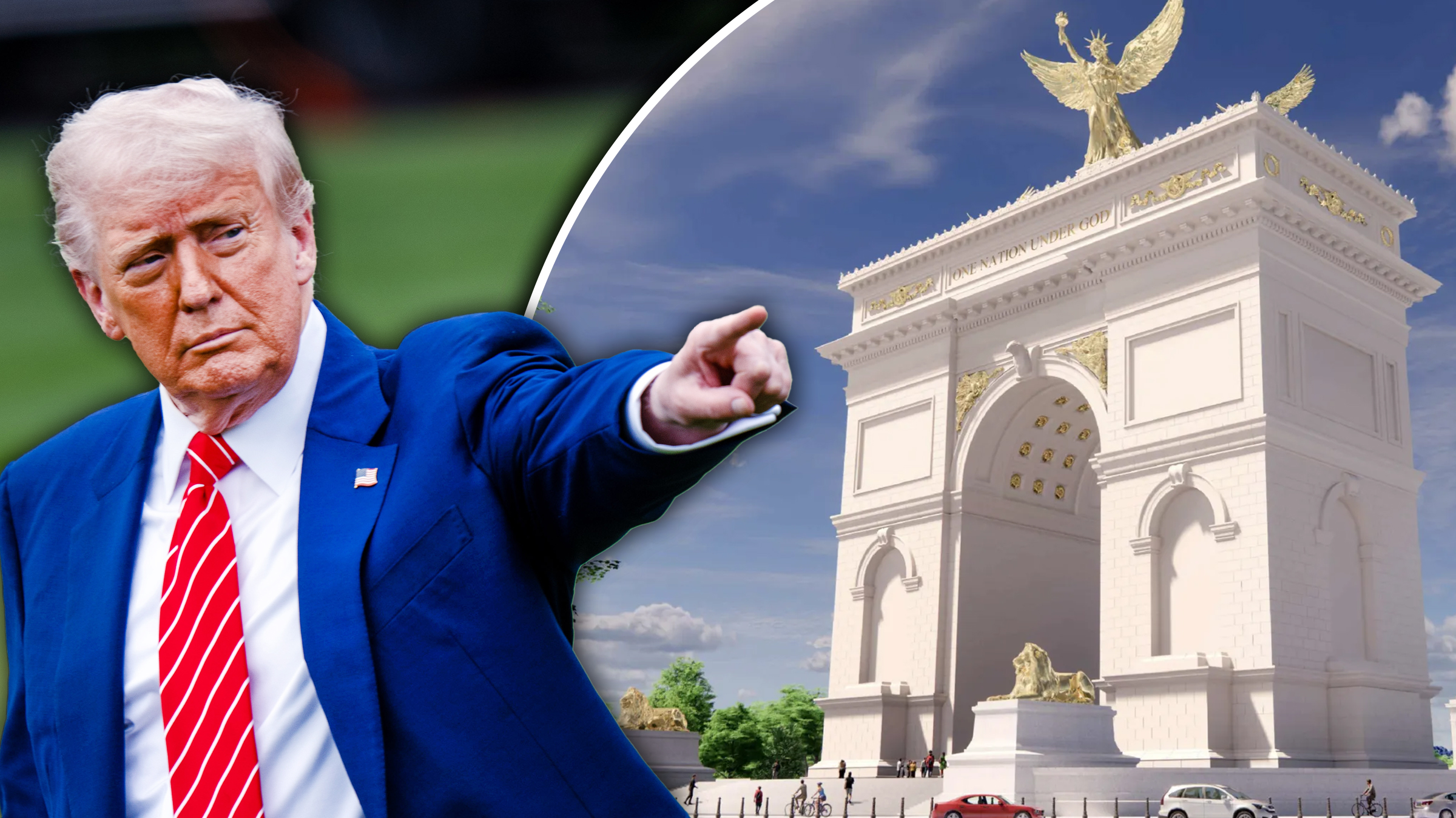 Donald Trump propune transformarea viitorului Arc de Triumf din Washington într-o bază militară de ultimă generație