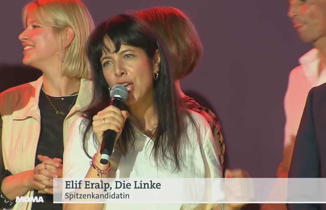 Erif Eralp, candidata partidului Die Linke, este favorită pentru funcția de primar al Berlinului