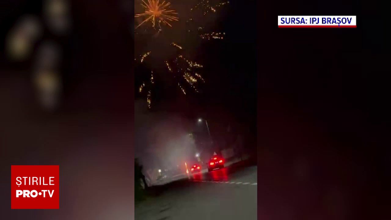 Haos pe DN1, la Predeal: un bărbat a aprins artificii pe mijlocul drumului și a blocat traficul