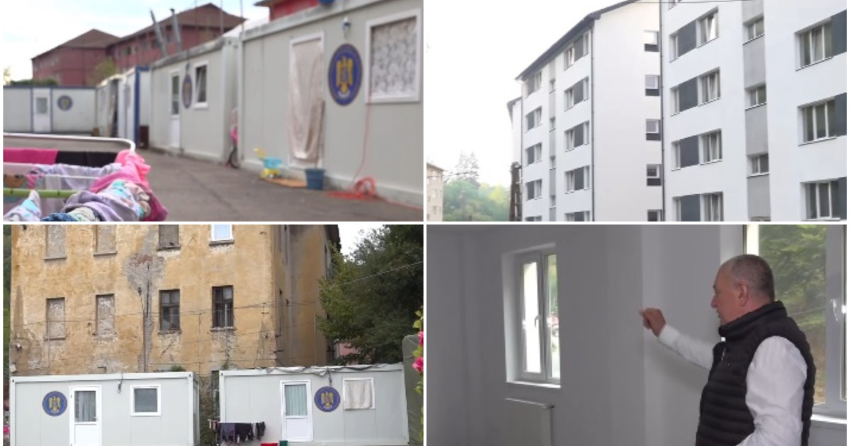 Zeci de familii din Aninoasa se mută în apartamente noi după ce au trăit în containere timp de trei ani