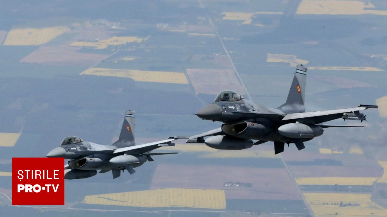 Țintă aeriană detectată la 20 km de Galați. Două avioane F-16 au fost ridicate pentru monitorizare