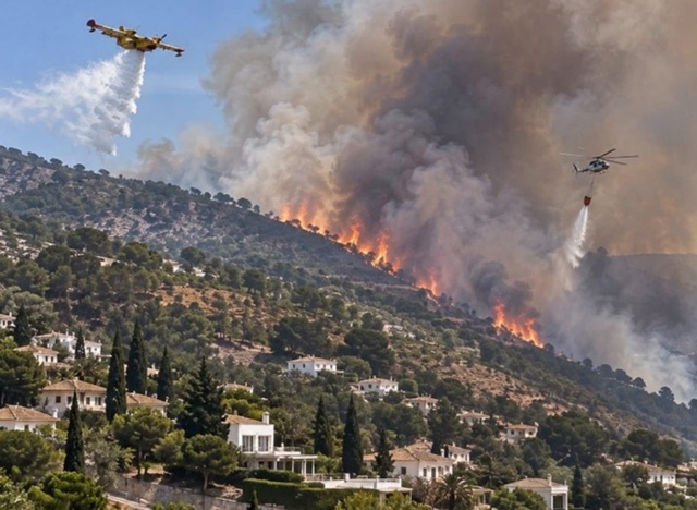 Incendiu de pădure în Spania: Trei persoane rănite în zona turistică Costa del Sol