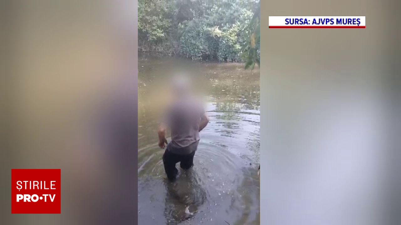 Bărbat de 72 de ani surprins aruncând un sac cu găini moarte în râul Târnava Mică