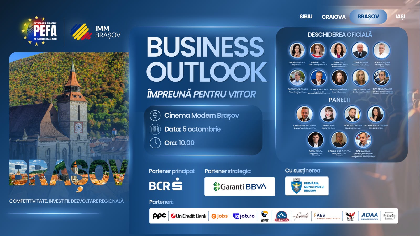 Business Outlook ajunge la Brașov: dialog între afaceri și autorități pentru dezvoltare regională