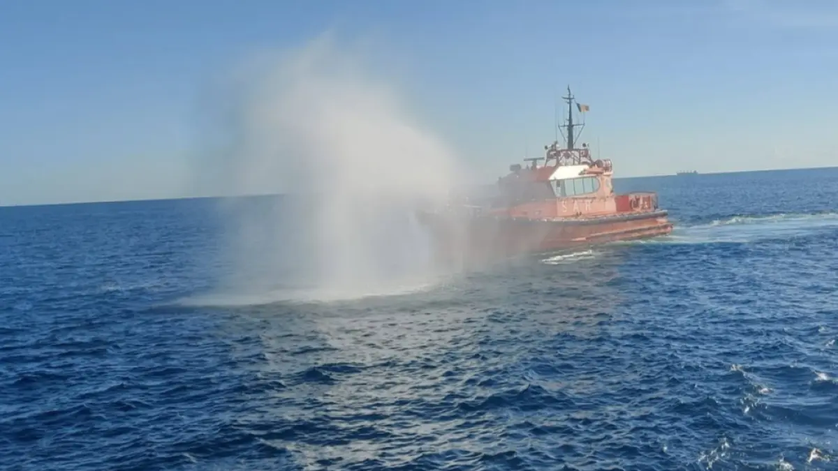 Navă de transport cereale lovită de o dronă în Marea Neagră, lângă platforma petrolieră Pescăruș
