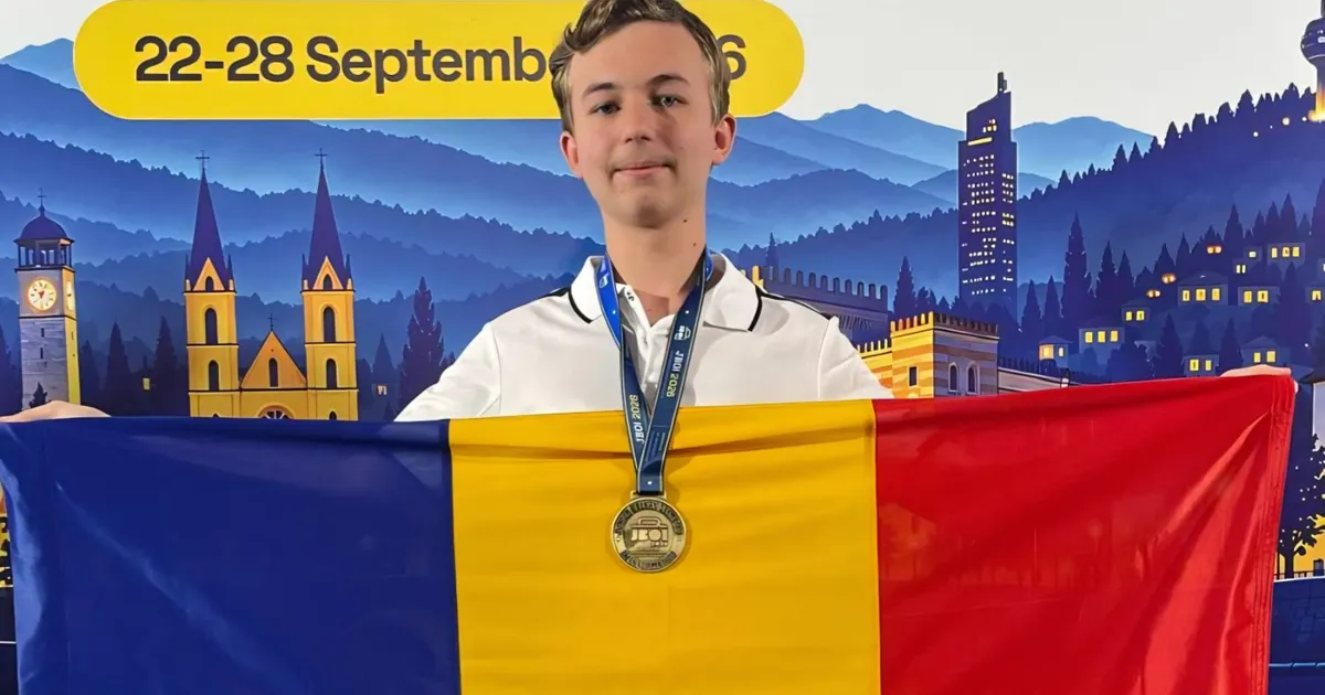 Performanță istorică la informatică: elevul Andrei Nemțișor a câștigat aurul absolut la Olimpiada Balcanică