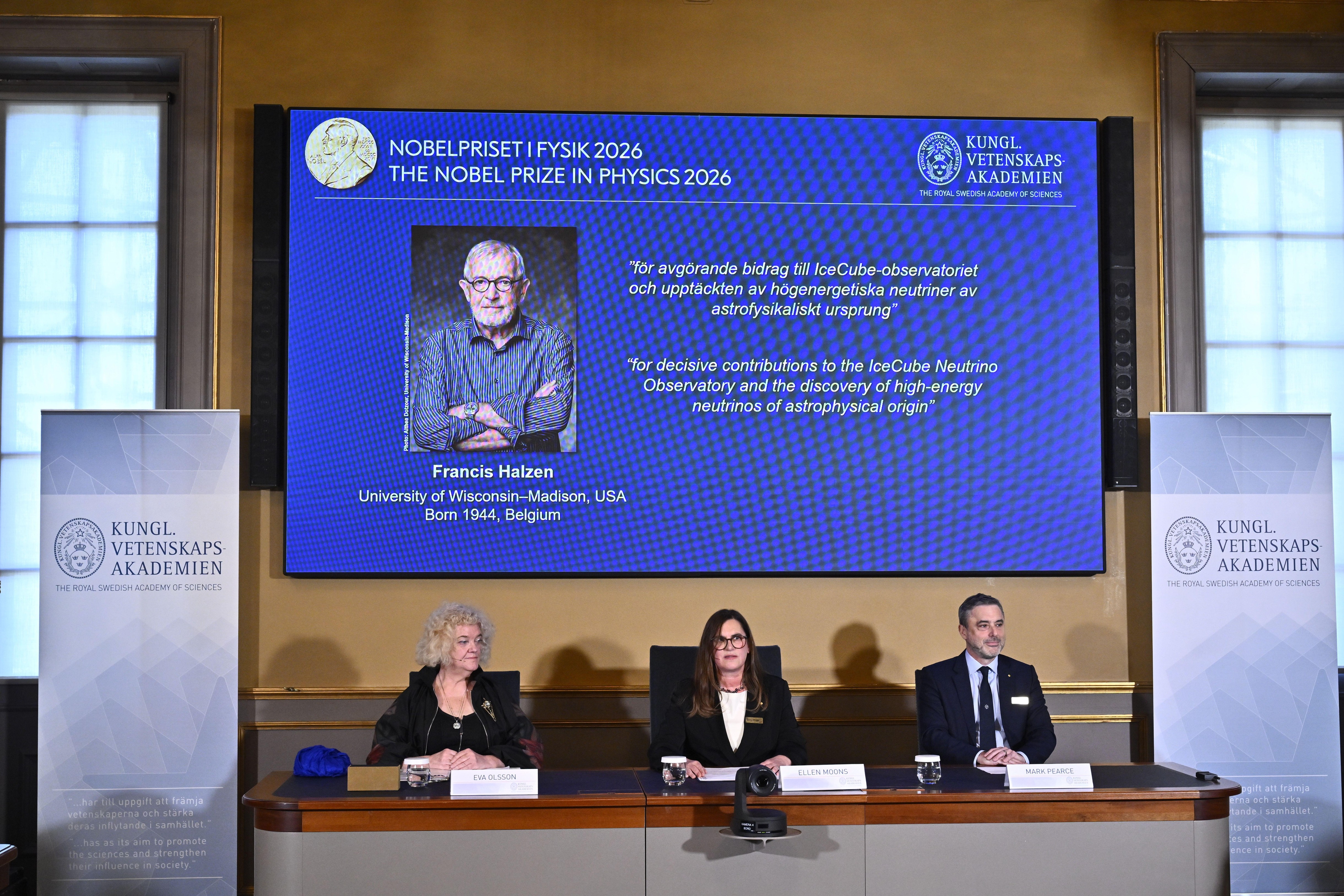 Francis Halzen primește Premiul Nobel pentru Fizică în 2026 pentru descoperirea neutrinilor