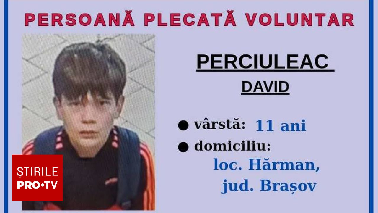 Autoritățile din Brașov caută un băiat de 11 ani dispărut din comuna Hărman