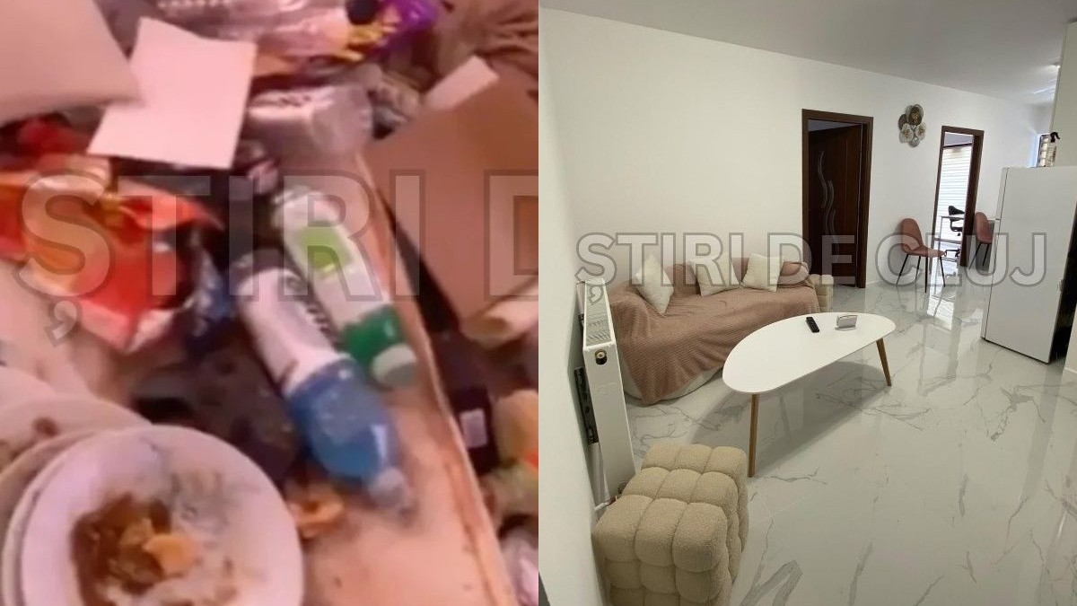 Apartament devastat în Florești: Chiriașii au fugit și au lăsat locuința într-o stare de mizerie extremă
