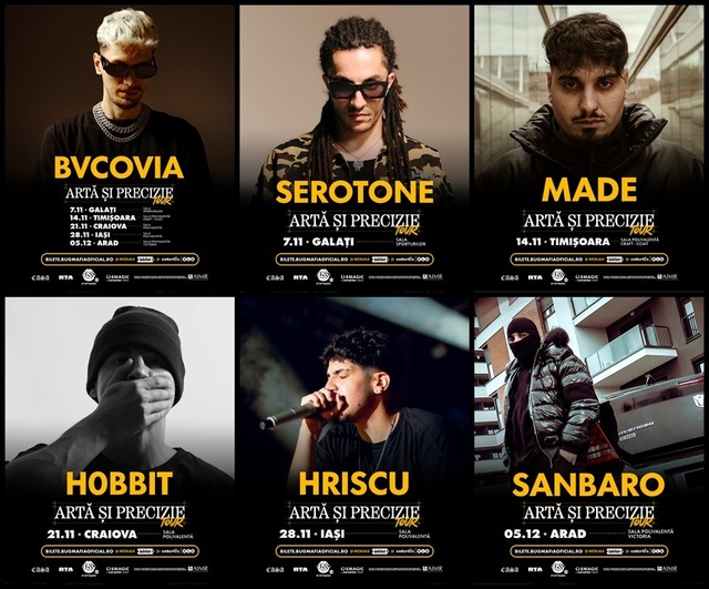 Șase artiști hip-hop vor deschide turneul B.U.G. Mafia „Artă Și Precizie” în 2026