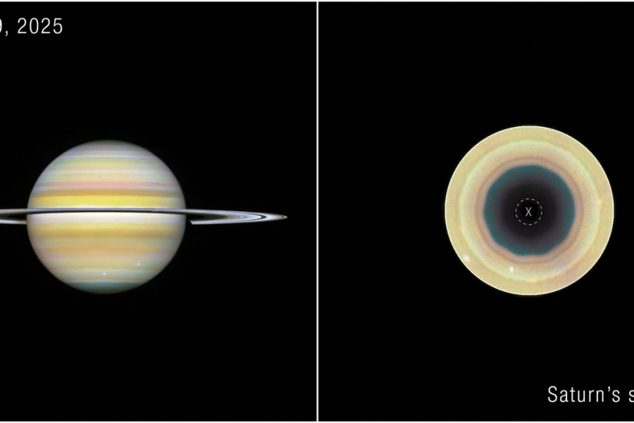Saturn a fost filmat de aproape prin telescop, fiind considerată cea mai frumoasă planetă