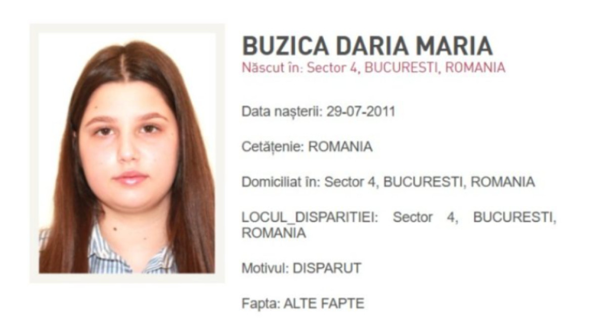 Adolescentă de 15 ani din București este căutată la nivel național după dispariție