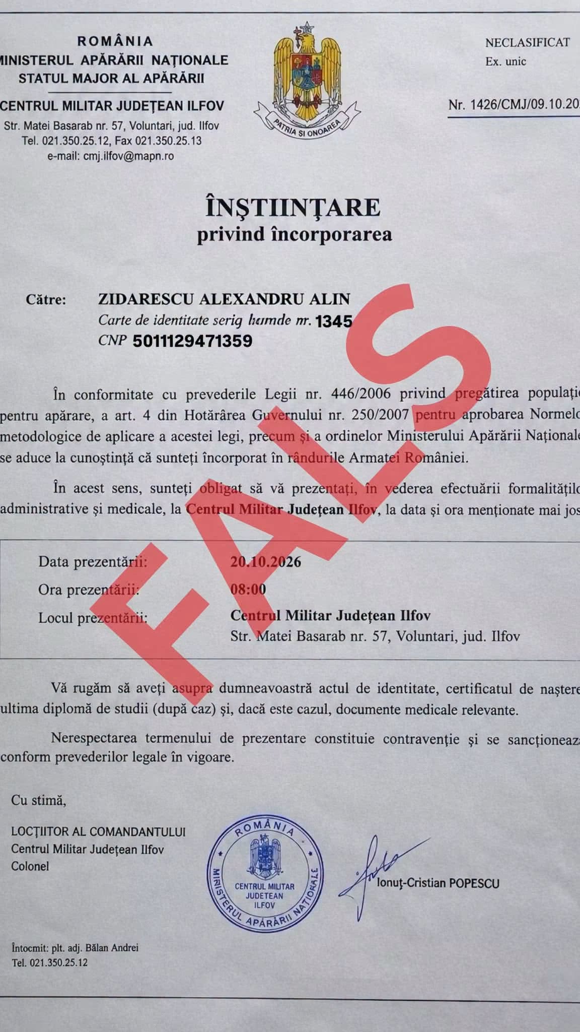 Ministerul Apărării dezminte încorporarea tinerilor: circulă documente false pe rețelele sociale