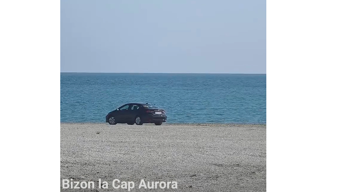 Amendă de 10.000 de lei pentru un șofer care a condus autoturismul pe plaja Cap Aurora