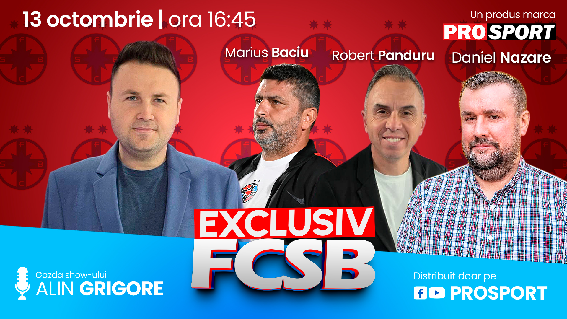 Marius Baciu răspunde întrebărilor fanilor FCSB în emisiunea EXCLUSIV FCSB de astăzi